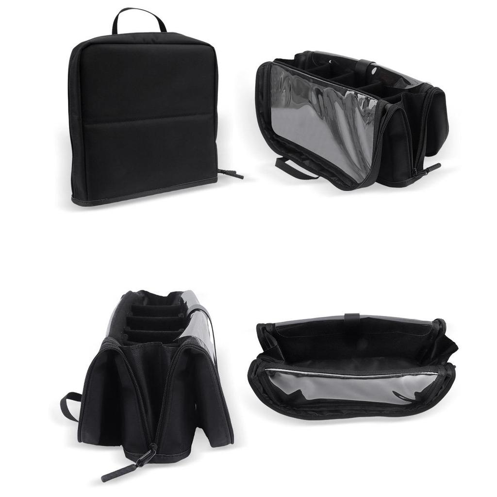 Portable Foldable Makeup Brush Bag with Stand-Up Design