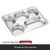 Shengjia 304 Stainless Steel Shallow 5-Compartment Student Meal Tray