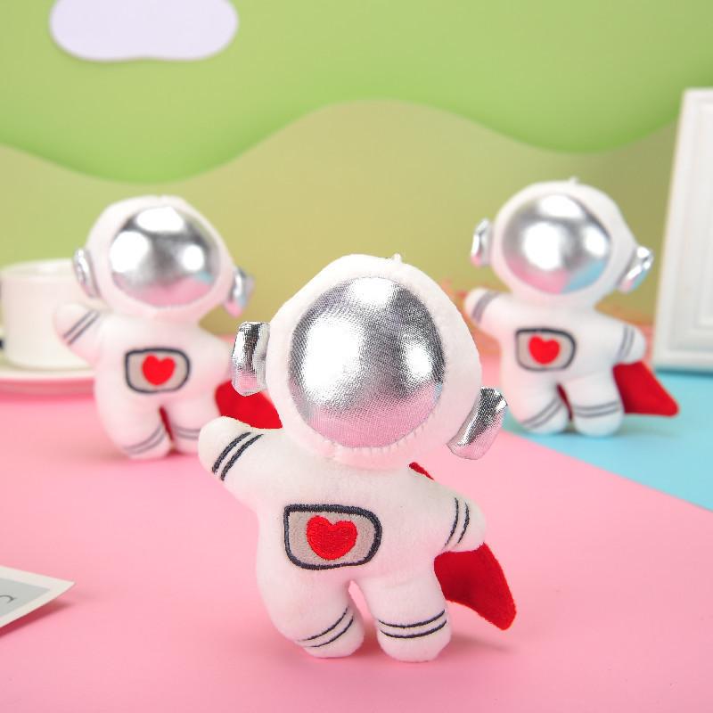 Soft Astronaut Plush Keychain Adorable Short Plush Childrens Backpack Charm Wholesale Factory Supply