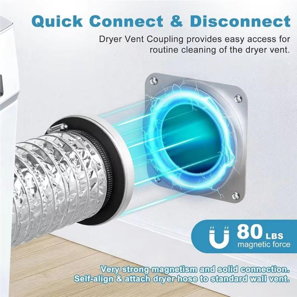 Flexible Magnetic Dryer Vents Kit Quick Connection Dryer Vent Connector  Household Replacement