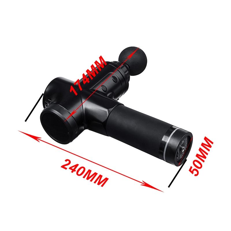 24V LCD Body Muscle Massage Gun Deep Tissue Massager Adjustable Exercising Muscle Pain Relief Body Shaping Therapy Gun