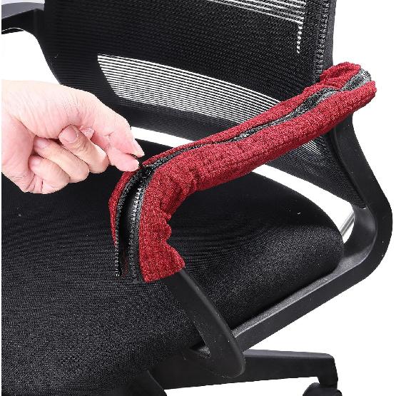PATIKIL Office Chair Arm Cover, 2Pcs Office Chair Armrest Covers Protectors with Zipper Stretchable Water Resistant Computer Chair Arm Rest Covers