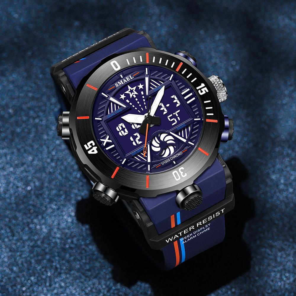 Sports Watch Luxury Men Digital Watches Military 50M Waterproof Man Watches 8051 Digital Wristwatches S Shock Red Watch LED