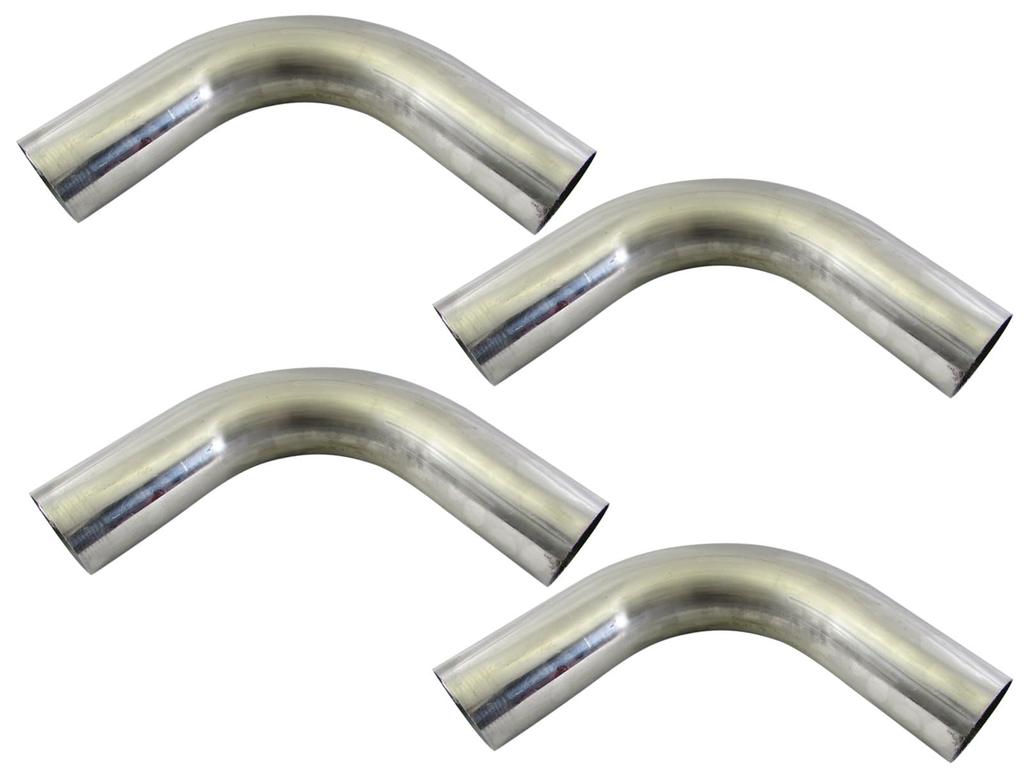 BRIGHTZ Stainless Steel Bent 4 Pieces 70mm 70 90° Pipe, 1.5mm Thick, [CUR-PIPE-027-4PC] Diameter, 70, 90°