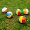 6Pcs Ball Toy Durable Bright Colors Lightweight Portable Colorful Flexible Plastic Boys Girls Rainbow Color Beach Bouncing Ball for Daily Life