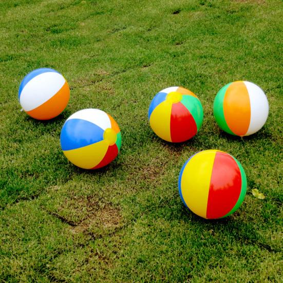 6Pcs Ball Toy Durable Bright Colors Lightweight Portable Colorful Flexible Plastic Boys Girls Rainbow Color Beach Bouncing Ball for Daily Life