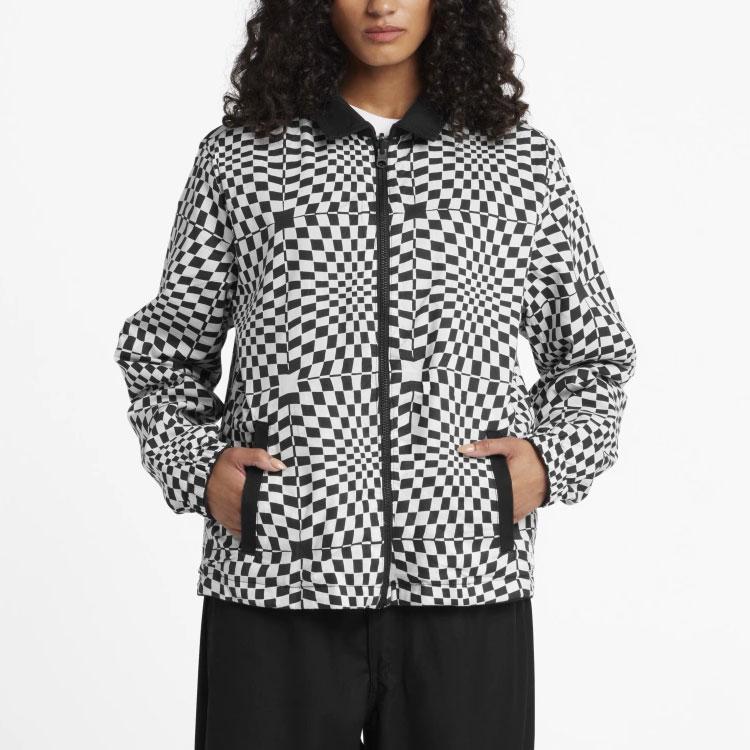Vans OTW SS24 Veste Polo Réversible Imprimée Manches Longues Unisexe Vestes Noir VN000GVZBLK