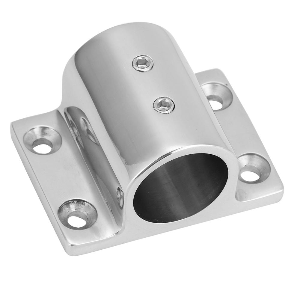 316 Stainless Steel Marine Arm Rest Accessory Rectangle 90 Degrees Tube Base Mount Hardware