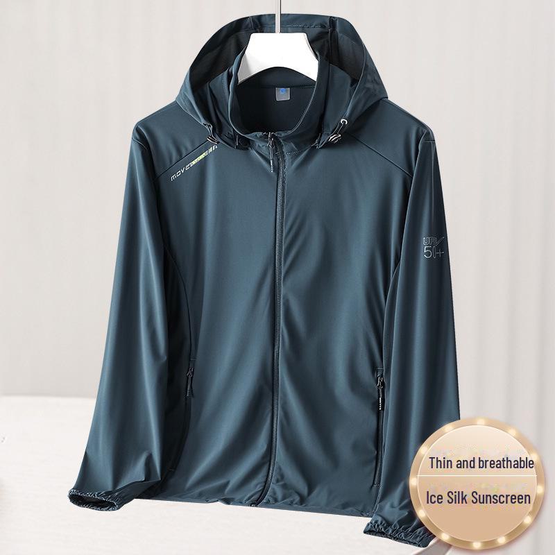 Herren-Sommerjacke aus Eisseide mit Sonnenschutz zum Angeln und für den Außenbereich