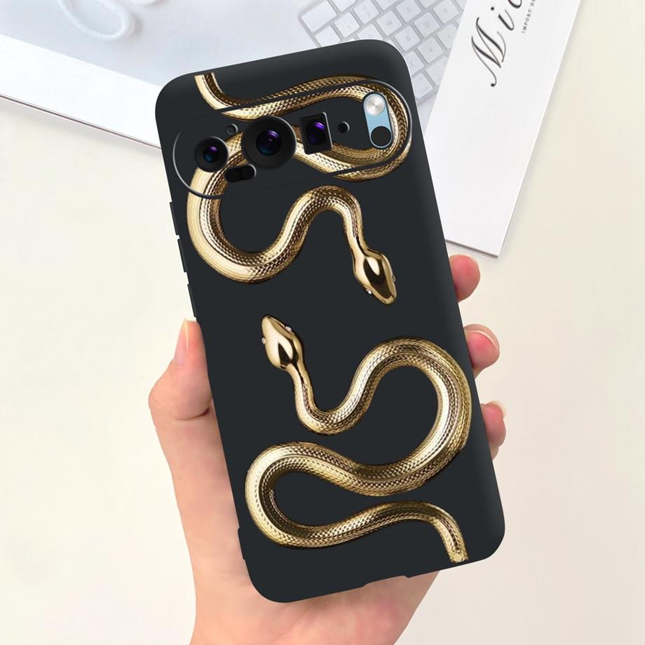 Cartoon Black Cat Cool Style Phone Case For Google Pixel 9 9Pro 7 6 6a 6Pro Coque Fundas Ultra Soft Silicone TPU Bumper Cover