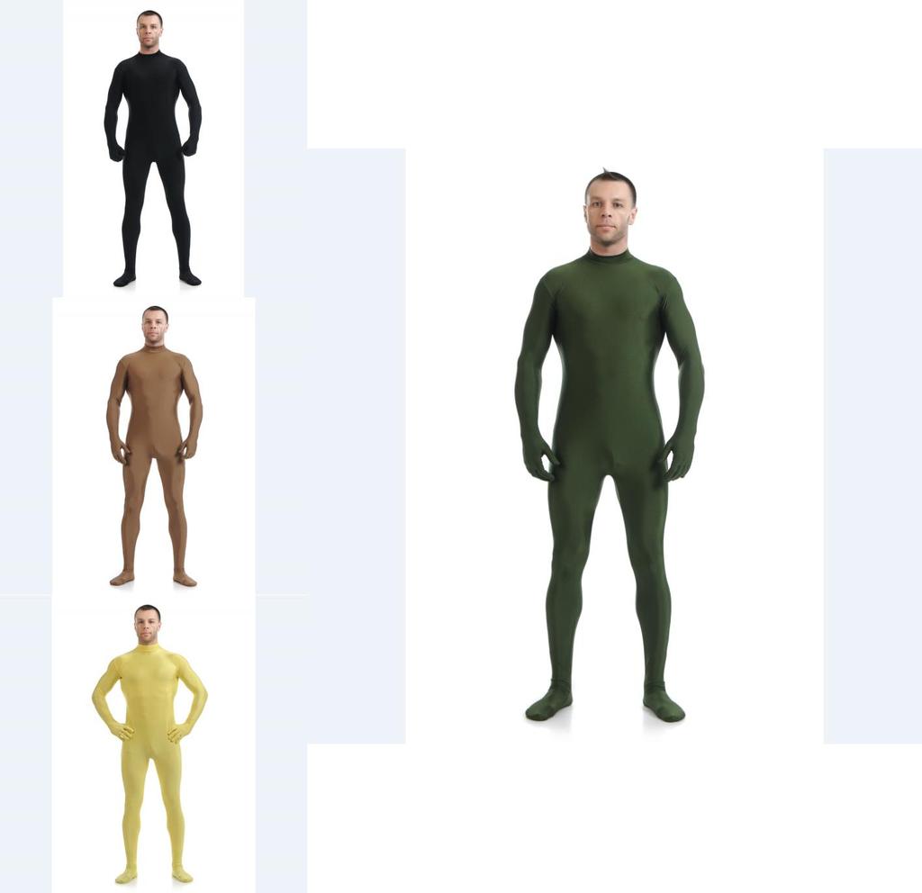 Luxurious Lycra Spandex Party Costume Bodysuit Catsuit Unitard No Hood Hands