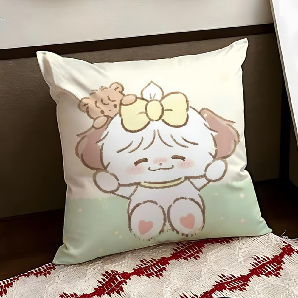 Cartoon MMikko Cushion Cover Reversible Soft Durable Pillow Cover Home Car MultiScene Use for Daily Comfort