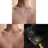 Titanium Steel Geometric Star Pendant Necklace With Zirconia For Fashion Women Men
