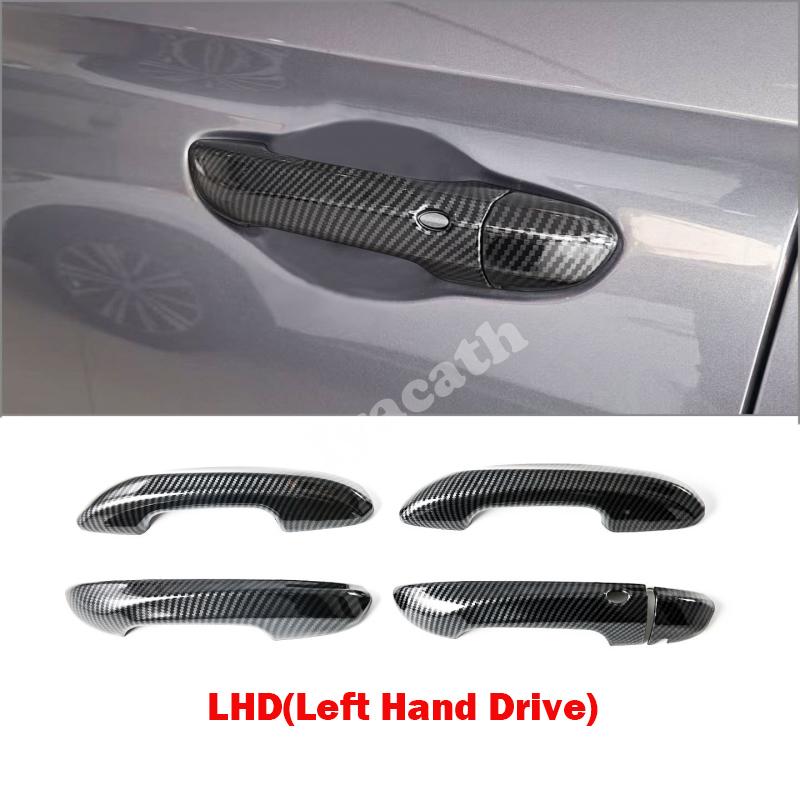 LHD RHD For MG3 Hybrid 2024 2025 ABS Carbon Fiber Black Car Door Handle Cover door bowl catch Protector Styling Auto Accessories