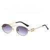 Euro Retro Oval Sunglasses With Uv400 Protection For Fashionable Sunwear And Outdoor Activities