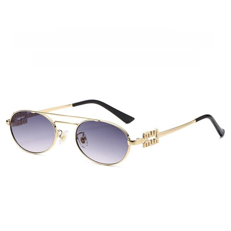 Euro Retro Oval Sunglasses With Uv400 Protection For Fashionable Sunwear And Outdoor Activities