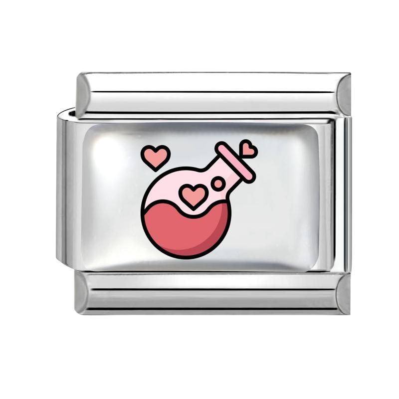 New Lovely Heart Envelope Rose Butterfly Cherry Charm Links Fit 9mm Italian Bracelet Women Men Making DIY Jewelry Gifts