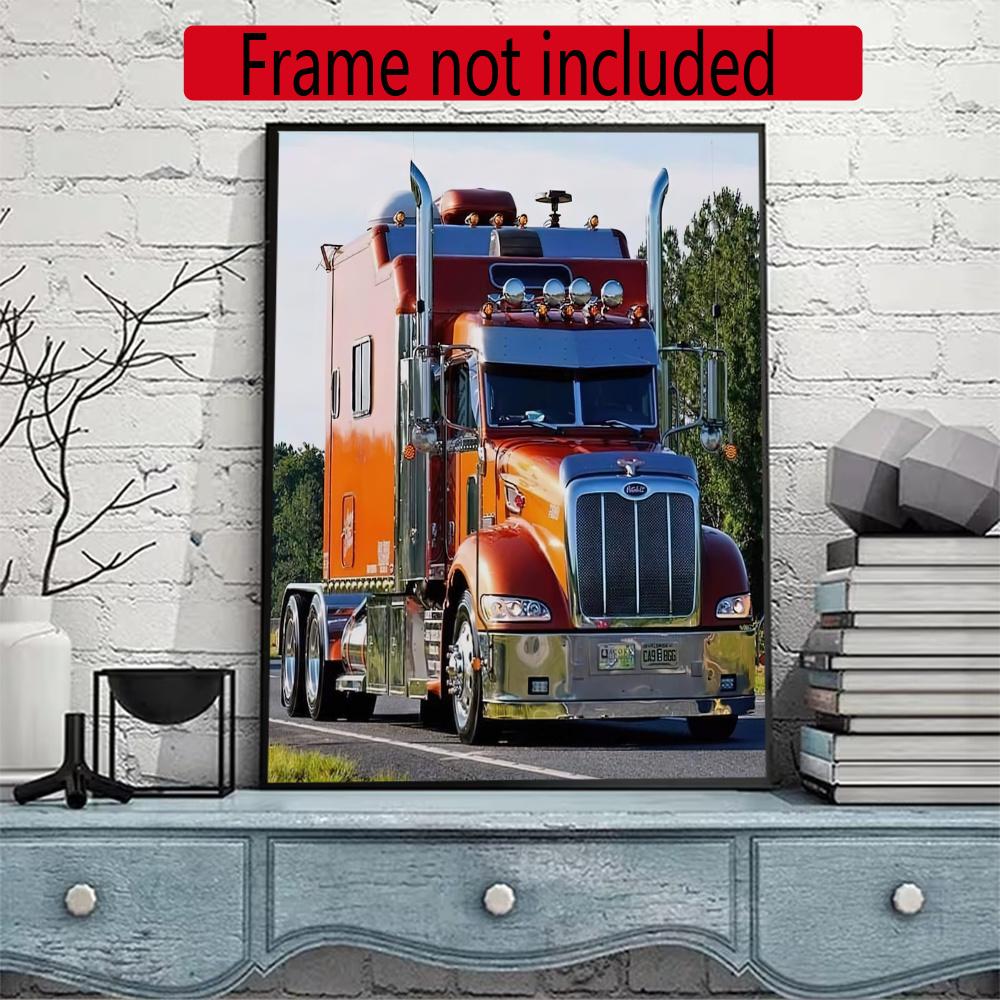 Kenworth 5D Round Diamond Painting Kit Diamond Embroidery Painting Rhinestones Mosaic Frameless Handwork Decoration Arts