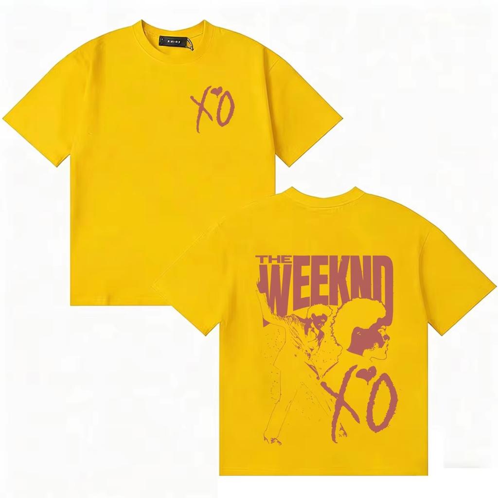 2026 R&B Singer The Weeknd World Tour Merch XO Fashion Gothic Oversized Hot Sale Crew Neck T-shirt