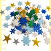 300pcs Self-Adhesive Glitter Foam Stickers for Christmas , Snowflakes & Pine Trees, No Residue, Vibrant Colors for Windows
