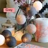 20 LED Cotton Ball String Lights Battery Operated Colorful Garland Fairy Lights for Home Wedding Christmas Party Outdoor Decors