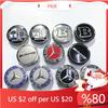JEF3   2025 Hot 4PCS 75mm Metal Emblem Car Wheel Center Hub Cap Cover Badge For Mercedes Benz AMG GLK GLE GLC W203 W206 W220 W205 W211