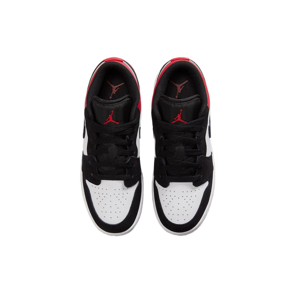 Air Jordan 1 Low SE GS Black Toe Kids Sneakers White Varsity-Red IB8970-106