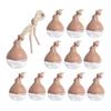 Siawadeky Car Perfume Bottle Aroma Hanging Type Set of 12 7ml Capacity Car Diffuser Bottle with Wooden Lid Air Freshener Perfume Refill Bottle
