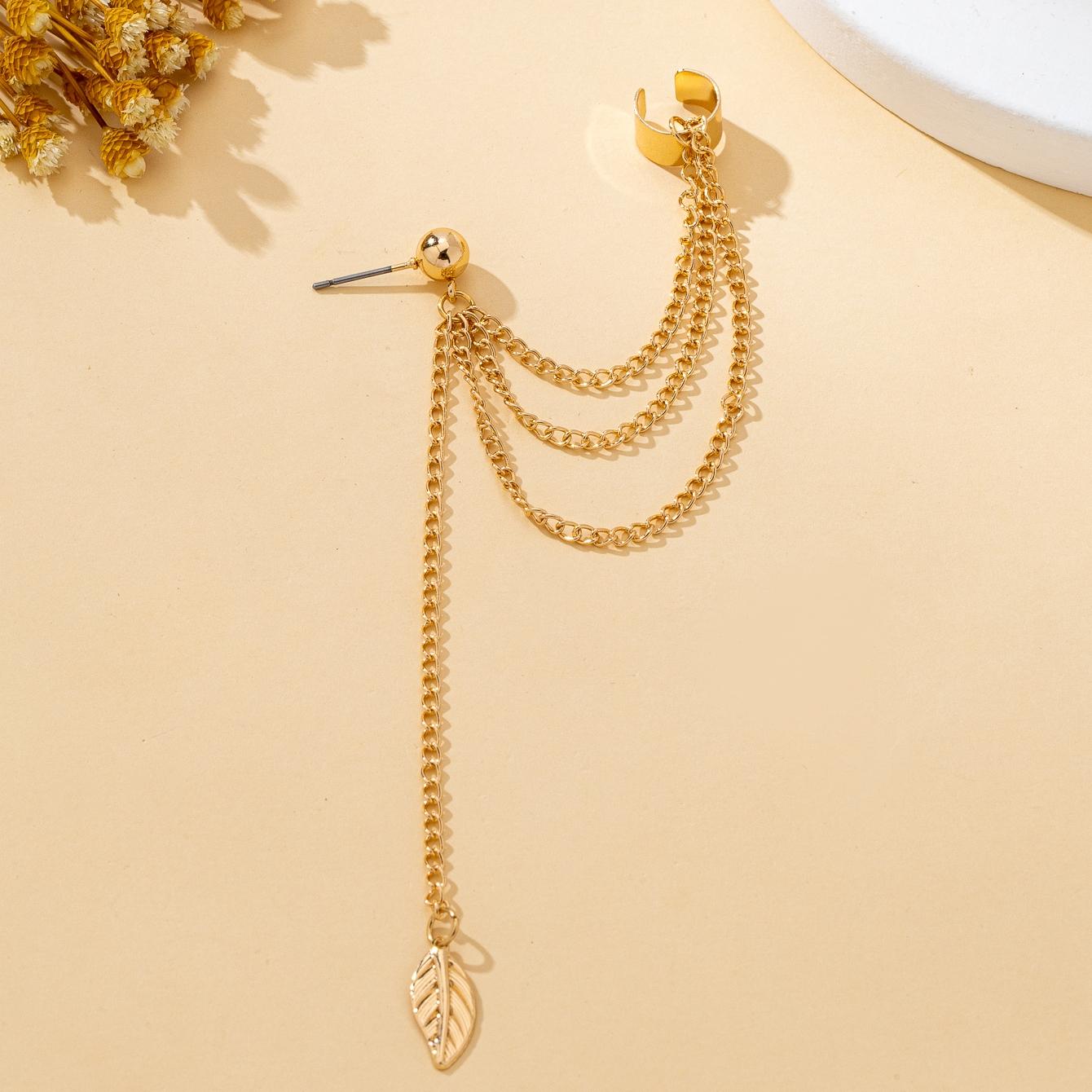 

Single Women s Earring, Simple and Stylish Tassel Earring with Clip-On Design, Suitable for Daily Wear and Vacation Wear