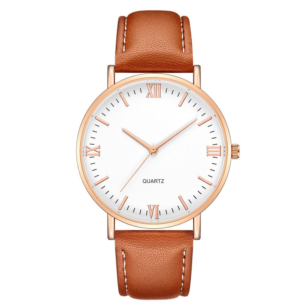 Men'S Roman Scale Ultra-Thin Quartz Belt Watch, Versatile Simple Casual Men'S Watch Student Watch