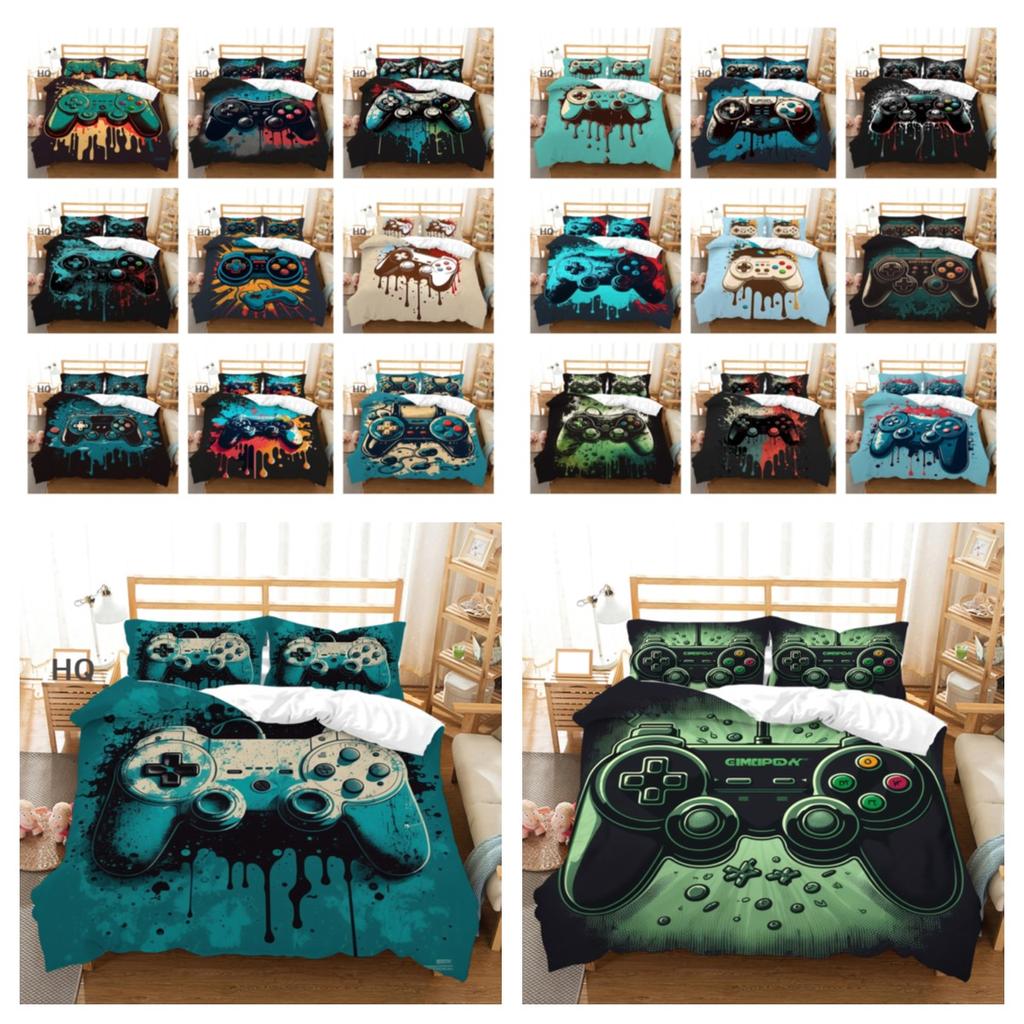 3D Game Console Printing Home Bedding Set King Size Bed Clothes Microfiber High Ranking Duvet Cover Set