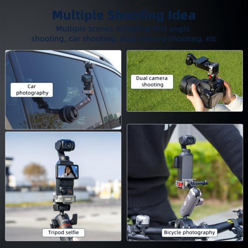 Expansion Adapter for Pocket 3 Fast Mount Replacement Cold Shoe Bracket Multifunctional Expansion Frame Accessories