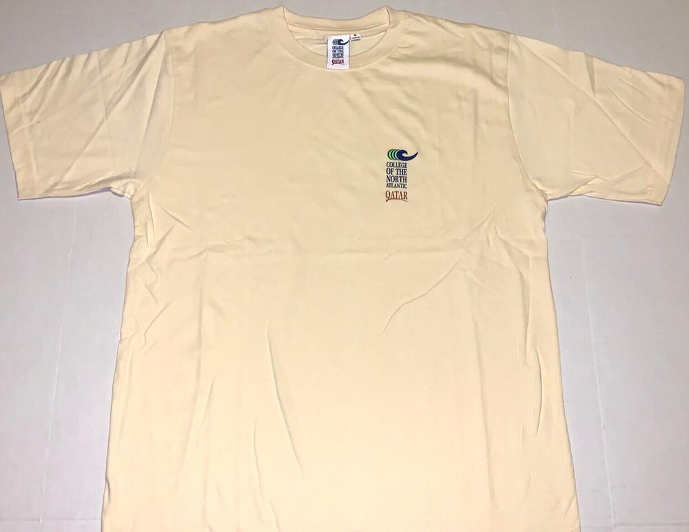 Rare! Vintage 2000s College of the North Atlantic Doha Qatar T-Shirt New! MEDIUM Unisex T-Shirt M