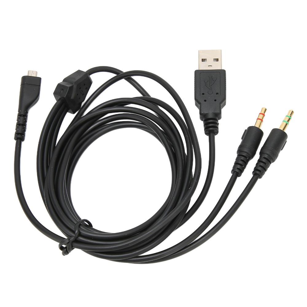 2m 3.5mm Audio Jack Cord with Lighting Gaming Headset Cable for SteelSeries Arctis Daily Use