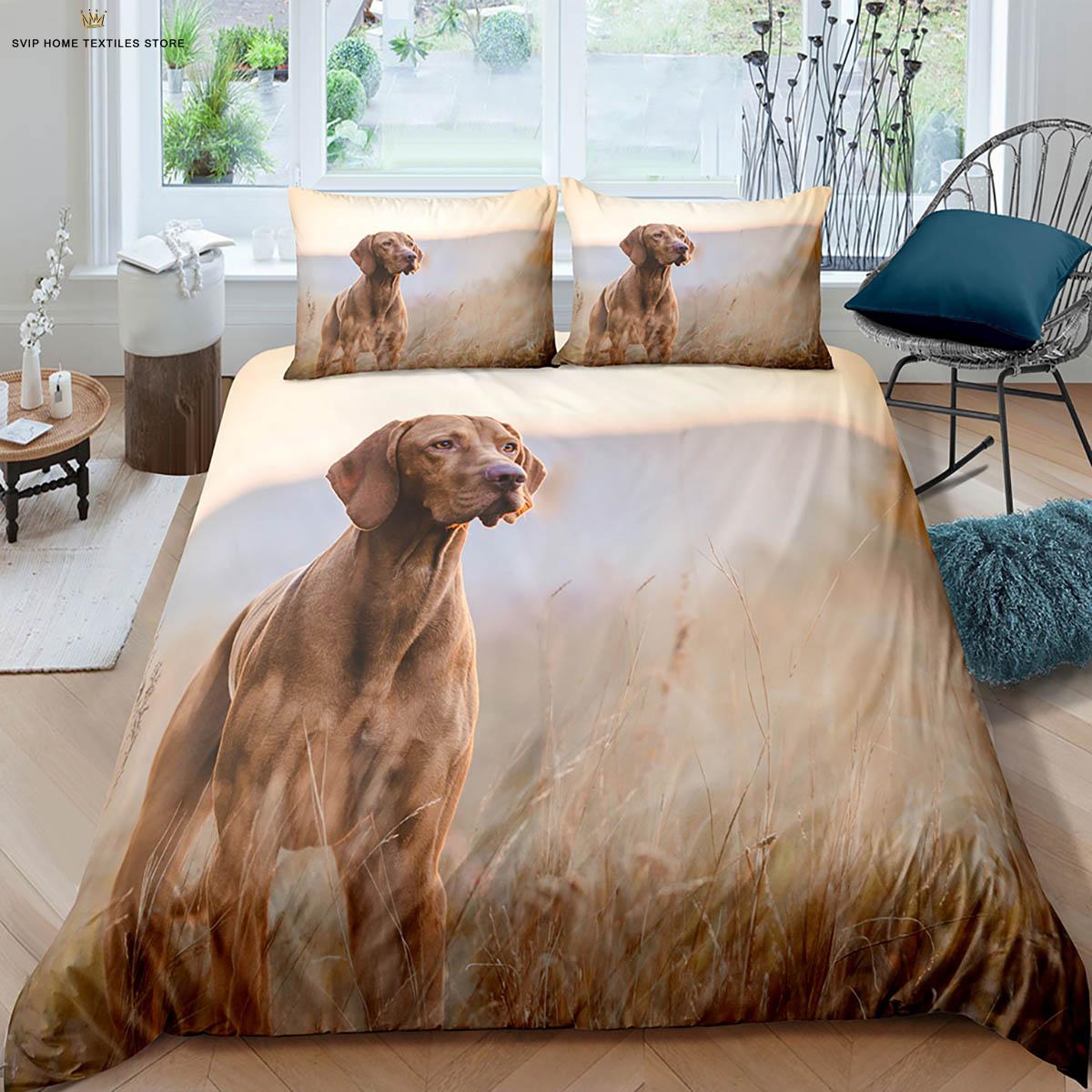 

Comforter Cute And Interesting Dog 3D Stereo Printing Bedding Set Machine Washable Gift Three-Piece Set Comforter (quilt)-EU Single(135*200cm)3pcs