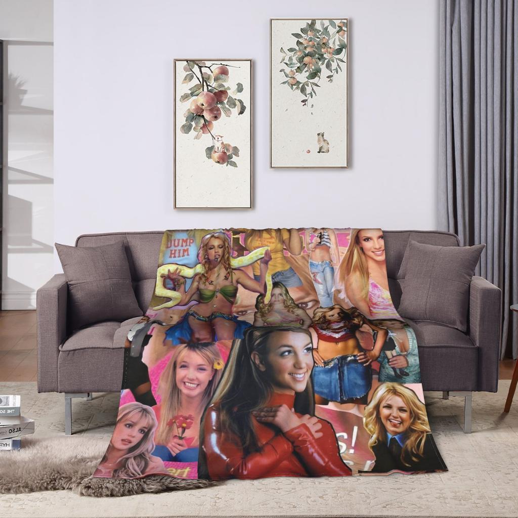 Britney Spears Coperte Super Calde Novità Coperta Plaid in Peluche per Divano Letto Viaggio Flanella Copriletto Copri Letto