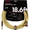 Fender Shield Cable Deluxe Series Instrument Cable, Straight/Angle, 18.6', Tweed 08