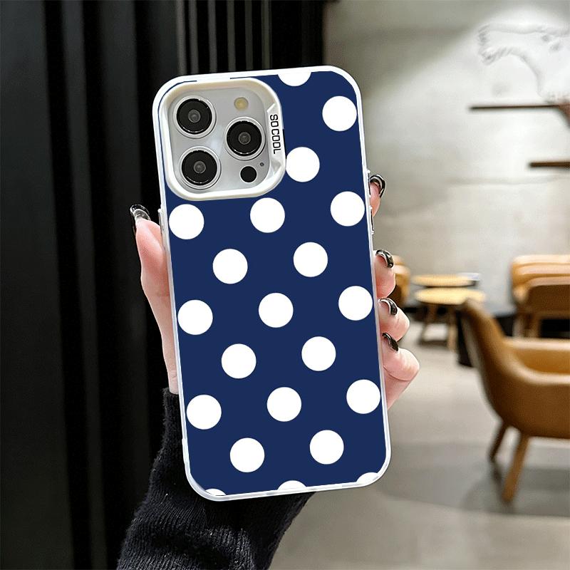 Polka Dots Art Fashion Desgin Shockproof Phone Case for iPhone 17 Air 16 16E 15 Pro Max 14 Plus 13 Mini 12 Back Cover Anti Fall