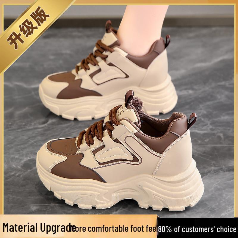 Women's 2024 Spring Dad Sneakers: Lightweight, Thick-Soled, Height-Boosting, Stylish Streetwear