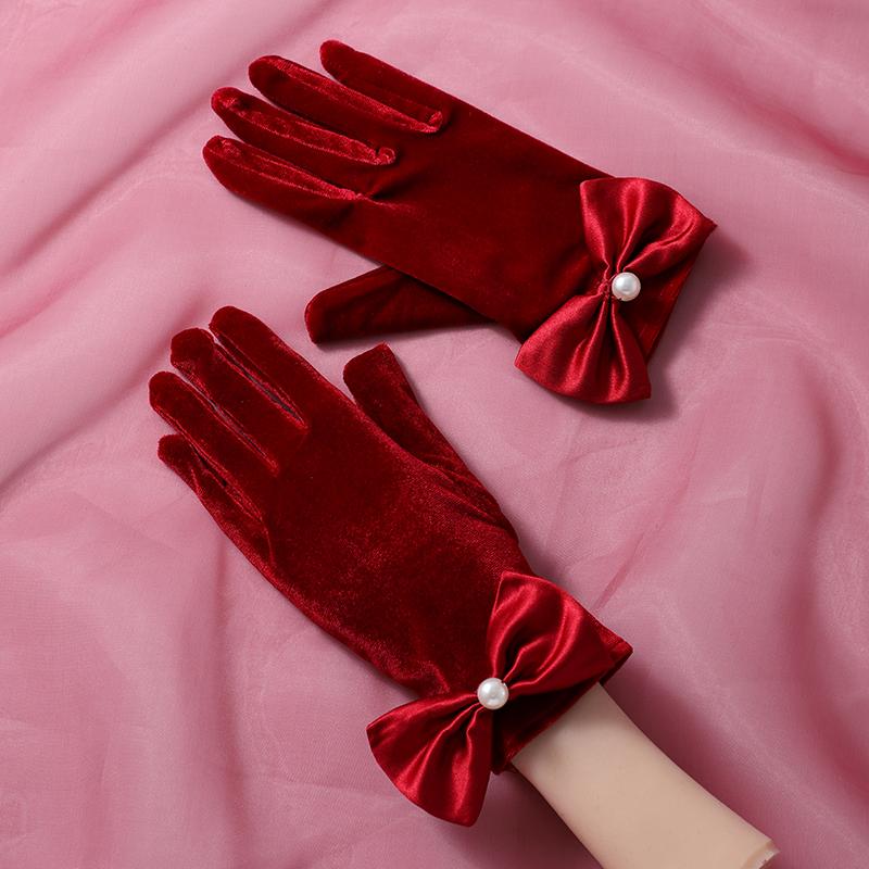 Nya superälvliknande vita spets tyll långa bröllopsfoto grossist handskar