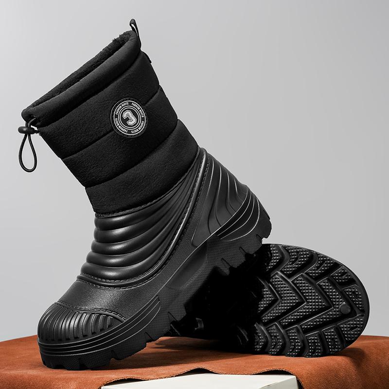 Mens Snow Boots Outdoor Comfortable High-top Waterproof Boots Fashion Non-slip Warm Men's Shoes New Rain Boots Zapatos De Hombre