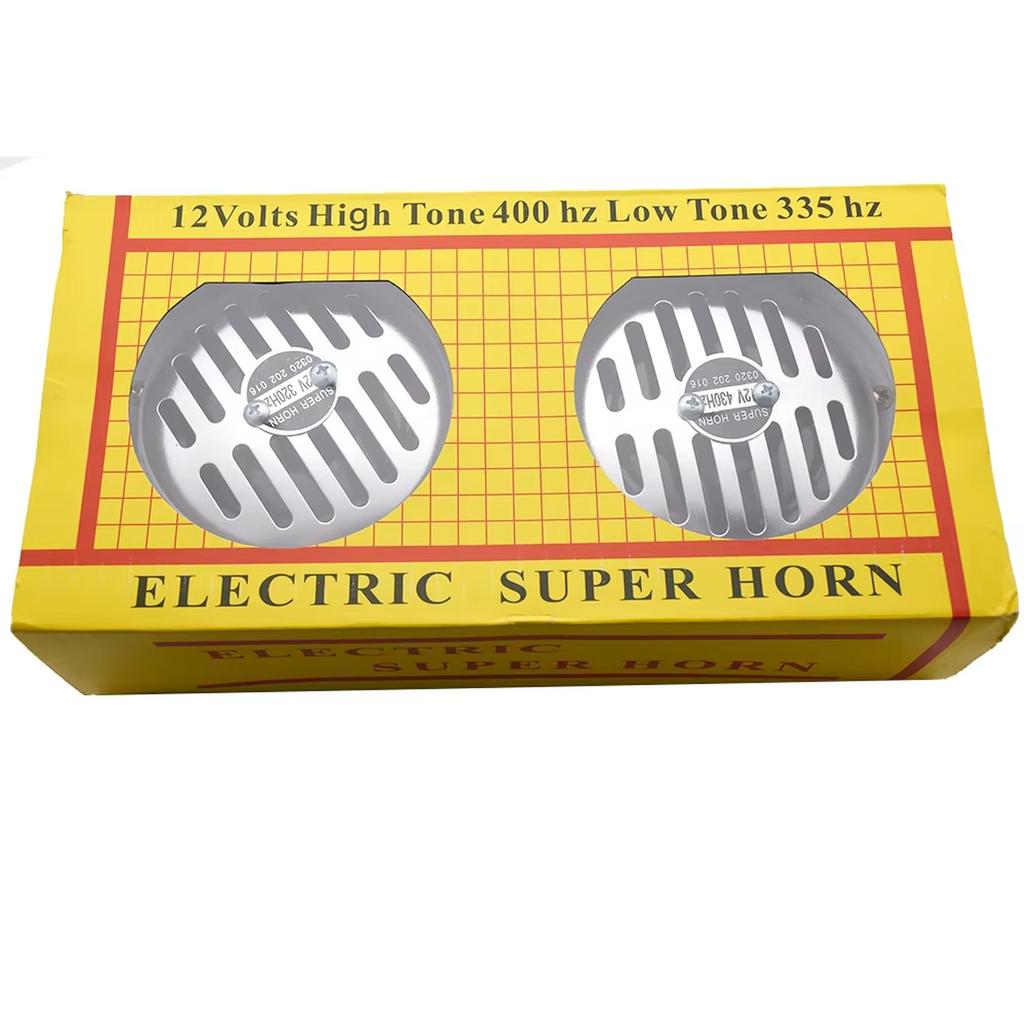 12V Motorcycle Horn Chrome Round Slotted Grille Car Horn Cover Fit For Speaker Horns Bike 320Hz 240Hz customized