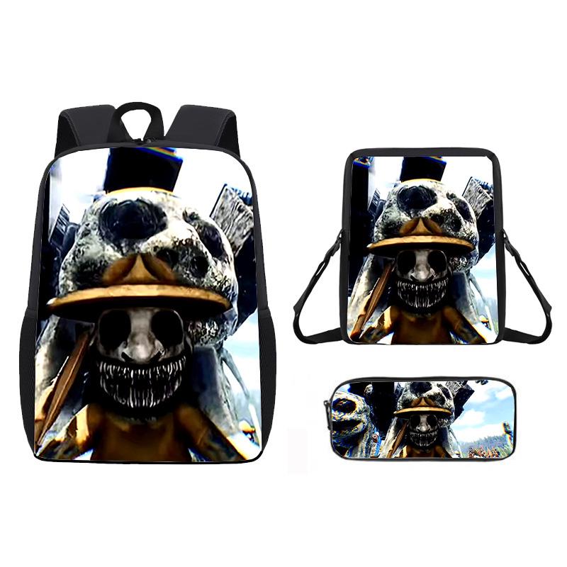 Girlsiii Shoes Unisex Kids Red/Blue/Black Deformed Zoo Student Schoolbag Zoonomaly Game Merchandise Children's Backpack Satchel Cute Fun