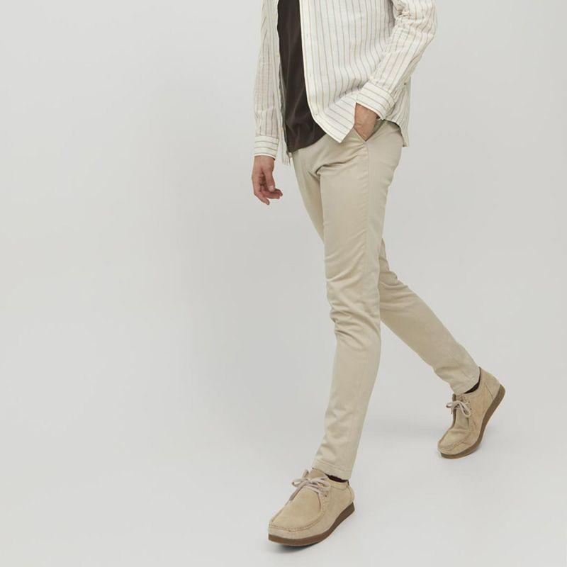 Men's Regular Fit Chino Trousers with Zip Closure JACK & JONES