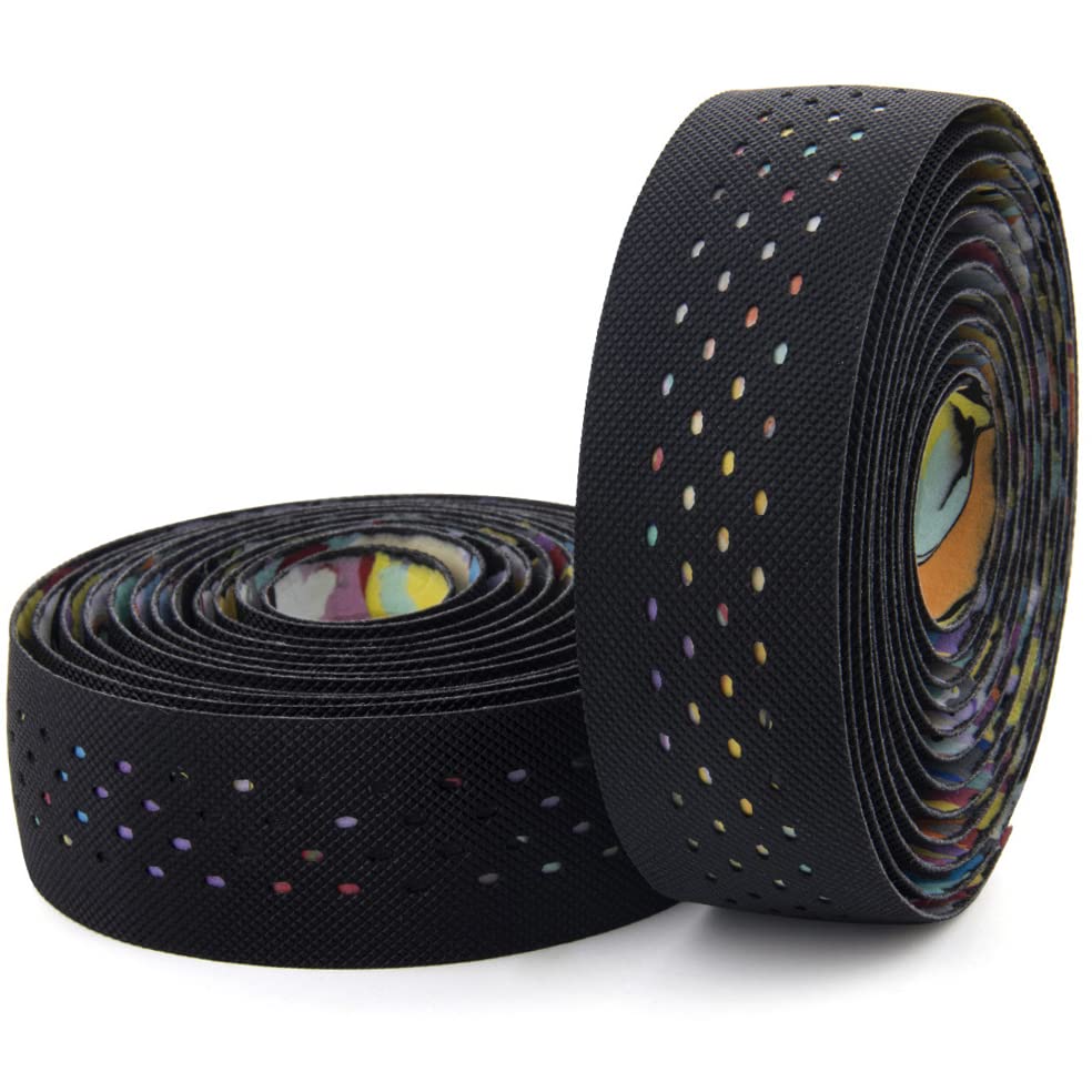 Bicycle Drop Handlebar Tape for Road EVA and PU with End Left and Right Multicolor Bikes, Plugs, Set,