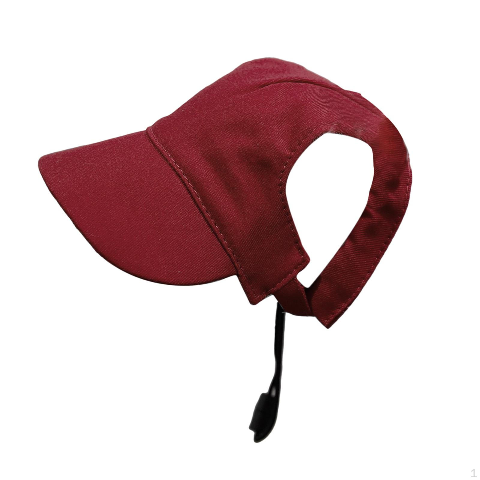 

Canvas Dog Baseball Cap, Comfortable, Modern, with Ear Holes, Adjustable. S красный