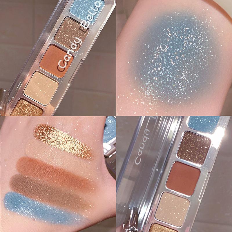 DIKALU 5-цветная палитра теней для век Earth Tone Matte Pearl