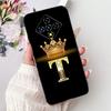 For Infinix Zero 8 8i Fashion Crown Letter Phone Case For Infinix Zero8 Zero8i X687 X87B Black Silicone Soft Cases Bumpers