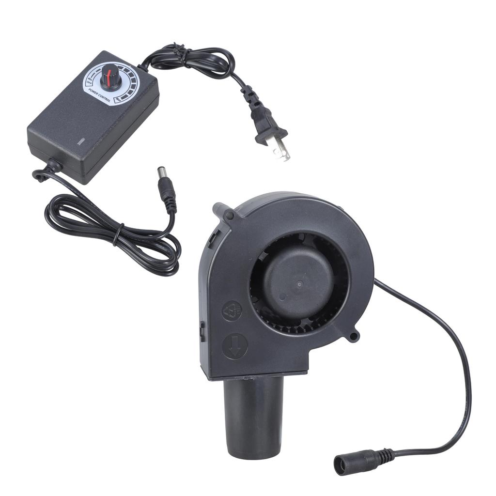 12V Centrifugal Blower Fan With Air Duct And Adjustable Speed Controller For Outdoor BBQ Fire Ventilation