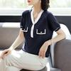 Summer T Short-sleeved Women's Tops Fashionable Summer New Loose Slimming Ice Silk Sweate